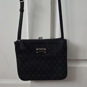 Nine West Black Circle Design Crossbody Bag